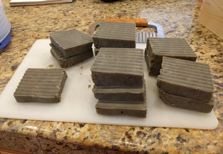 Home made soap the color of sick poo